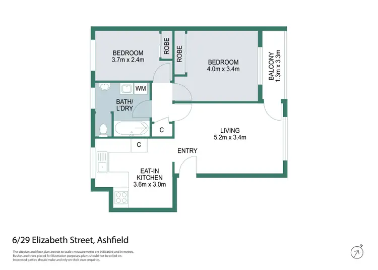 Floorplan of Homely unit listing, 6/29 Elizabeth Street, Ashfield NSW 2131