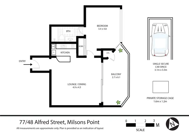 Floorplan of Homely apartment listing, 77/48 Alfred Street, Milsons Point NSW 2061