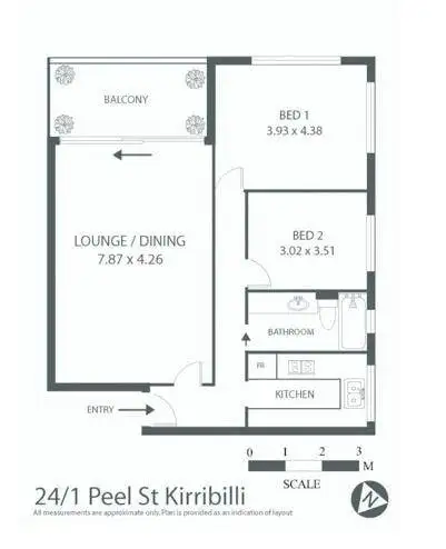 Floorplan of Homely apartment listing, 24/1-3 Peel Street, Kirribilli NSW 2061