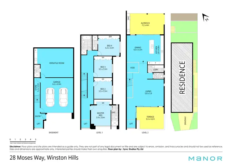 Floorplan of Homely semi-detached listing, 28 Moses Way, Winston Hills NSW 2153