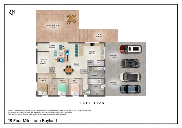 Floorplan of Homely rural property listing, 28 Four Mile Lane, Boyland QLD 4275