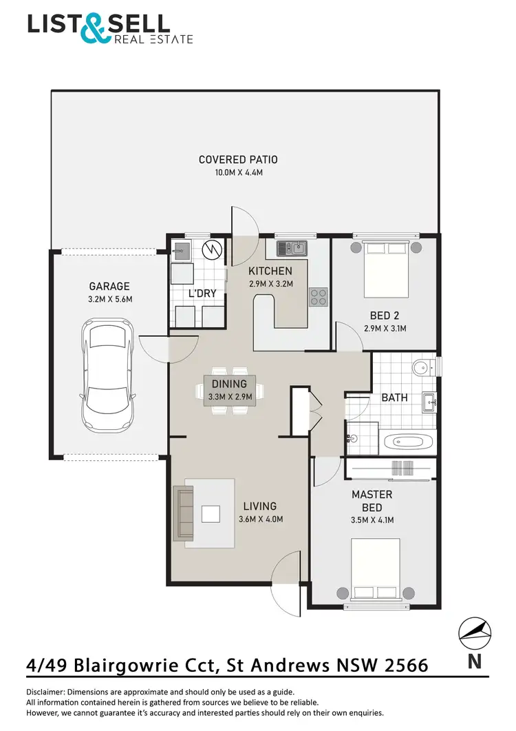 Floorplan of Homely villa listing, 4/49 Blairgowrie Circuit, St Andrews NSW 2566