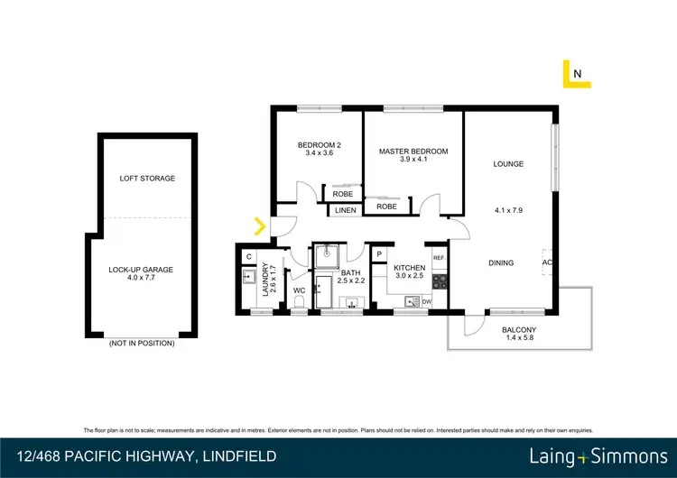 Floorplan of Homely apartment listing, 12/468 Pacific Highway, Lindfield NSW 2070