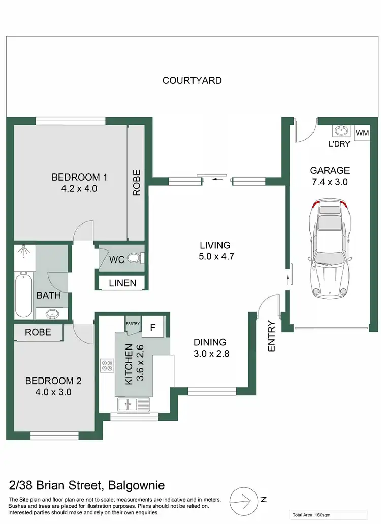 Floorplan of Homely villa listing, 2/38 Brian Street, Balgownie NSW 2519