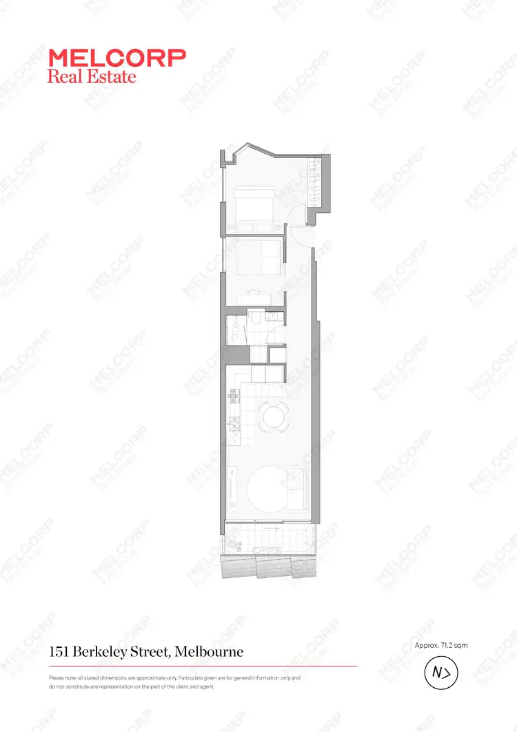 Floorplan of Homely apartment listing, 1008/151 Berkeley Street, Melbourne VIC 3000
