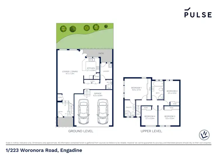 Floorplan of Homely townhouse listing, 1/223 Woronora Road, Engadine NSW 2233