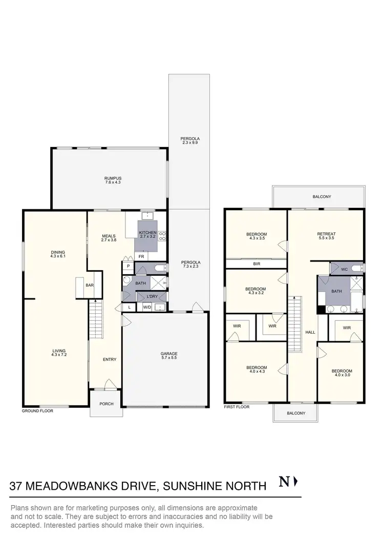 Floorplan of Homely house listing, 37 Meadowbank Drive, Sunshine North VIC 3020