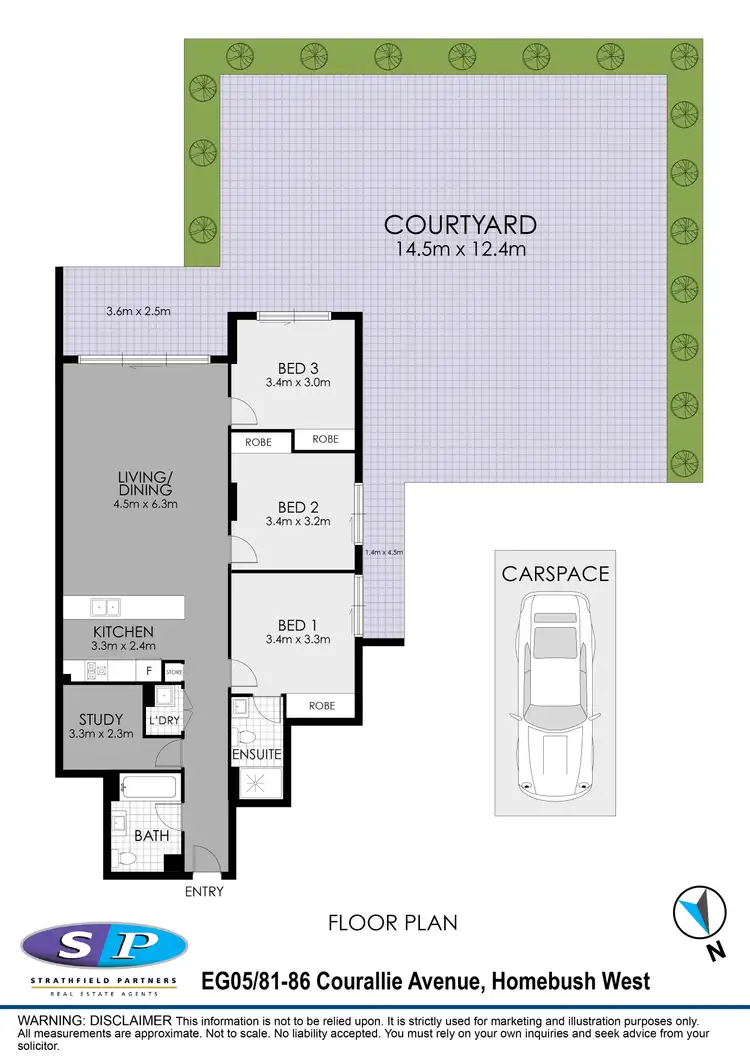 Floorplan of Homely apartment listing, EG05/81-86 Courallie Avenue, Homebush West NSW 2140