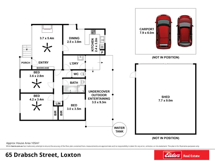 Floorplan of Homely house listing, 65 Drabsch Street, Loxton SA 5333