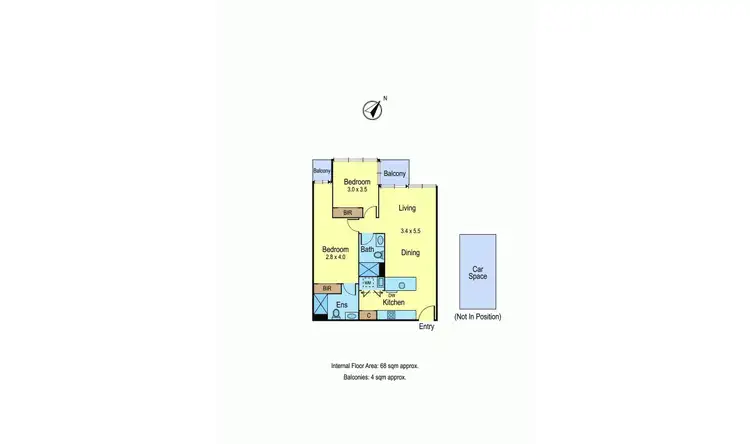 Floorplan of Homely apartment listing, 803/108 Flinders Street, Melbourne VIC 3000