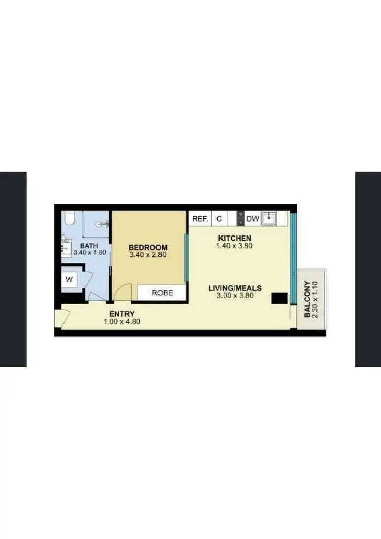 Floorplan of Homely apartment listing, 2509/27 Little Collins Street, Melbourne VIC 3000