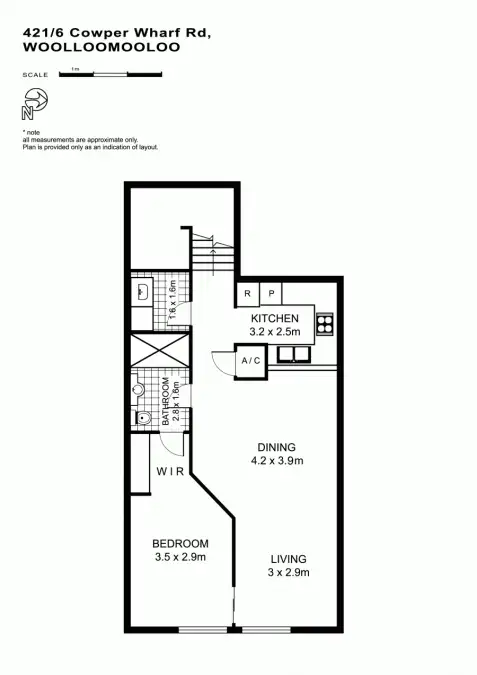 Floorplan of Homely apartment listing, 421/6 Cowper Wharf Roadway, Woolloomooloo NSW 2011