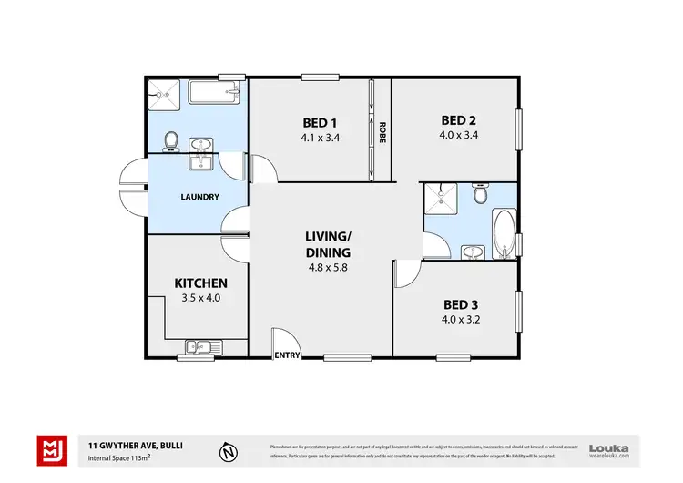 Floorplan of Homely house listing, 11 Gwyther Avenue, Bulli NSW 2516
