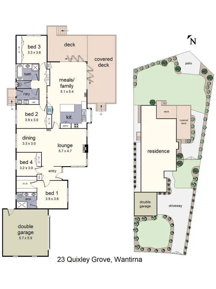 Floorplan of Homely house listing, 23 Quixley Grove, Wantirna VIC 3152