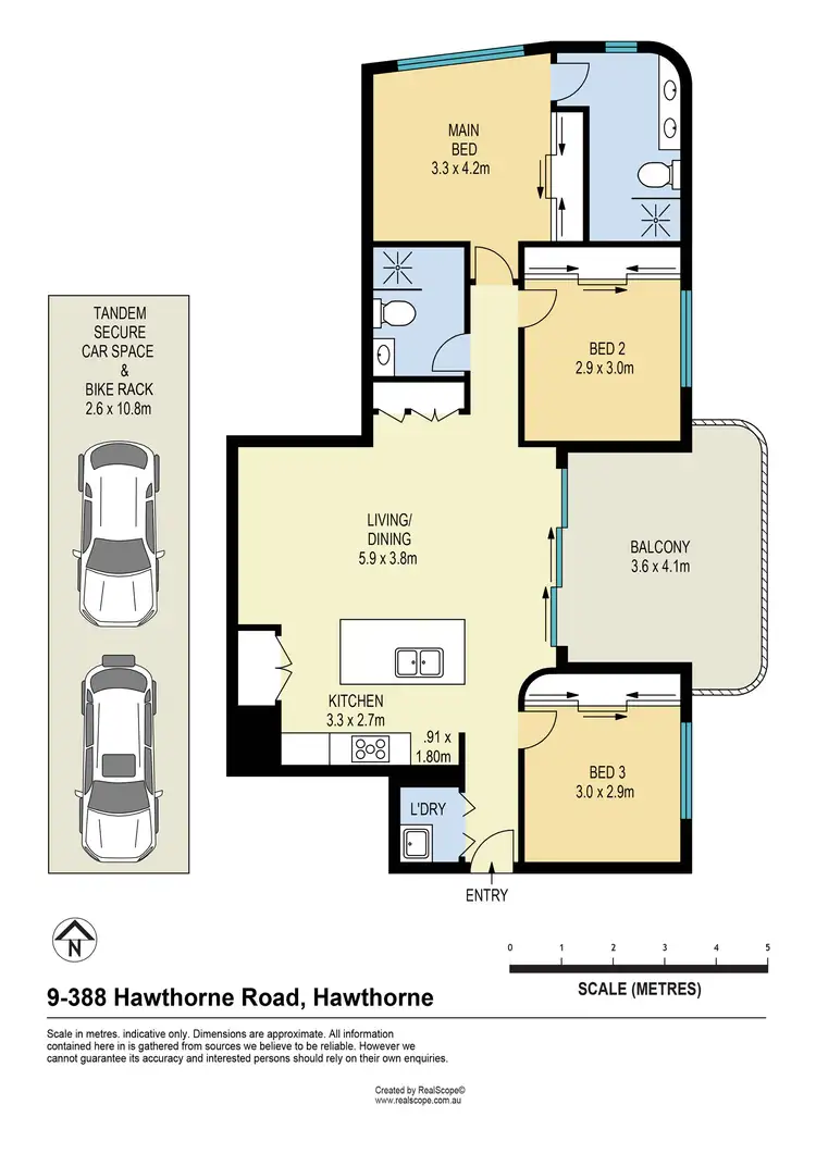 Floorplan of Homely apartment listing, 9/388 Hawthorne Road, Hawthorne QLD 4171