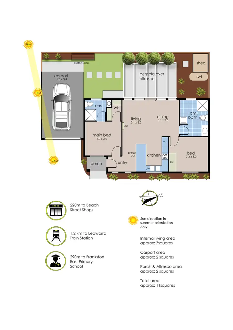 Floorplan of Homely unit listing, 3/195 Beach Street, Frankston VIC 3199
