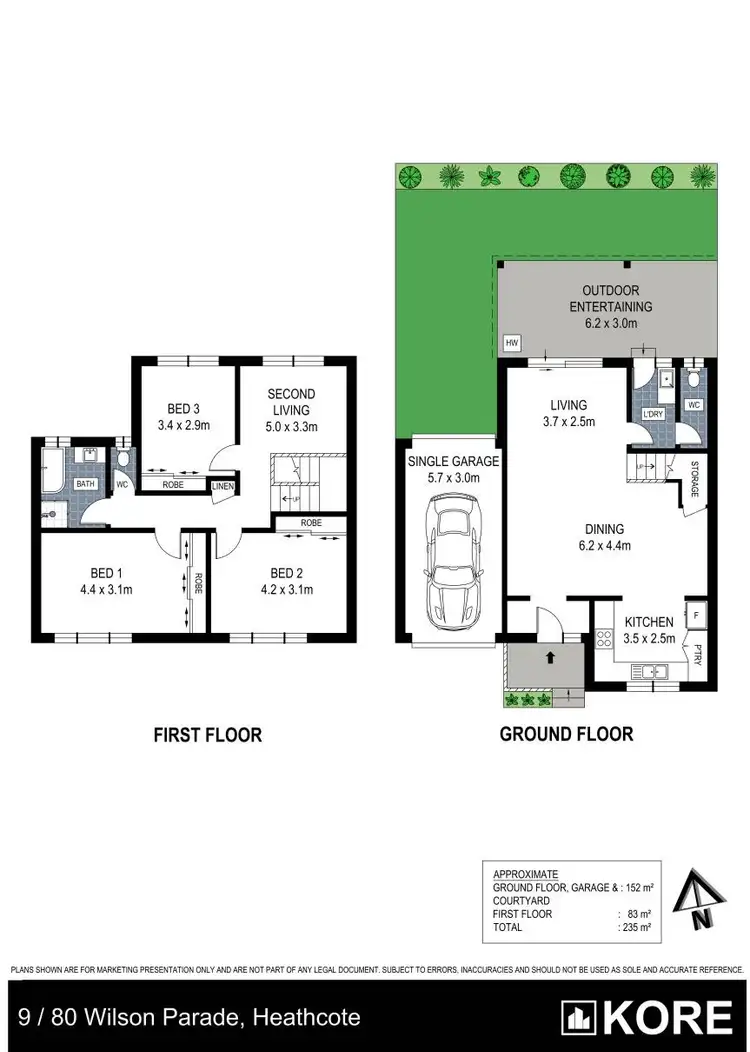 Floorplan of Homely townhouse listing, 9/80 Wilson Parade, Heathcote NSW 2233