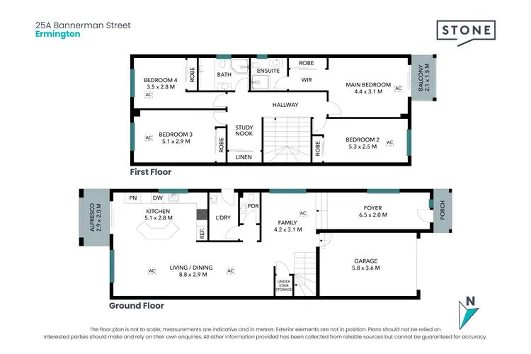 Floorplan of Homely semi-detached listing, 25A Bannerman Street, Ermington NSW 2115