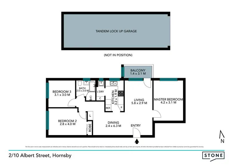 Floorplan of Homely apartment listing, 2/10 Albert Street, Hornsby NSW 2077
