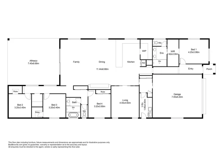 Floorplan of Homely house listing, 4 Barnes Street, Baranduda VIC 3691