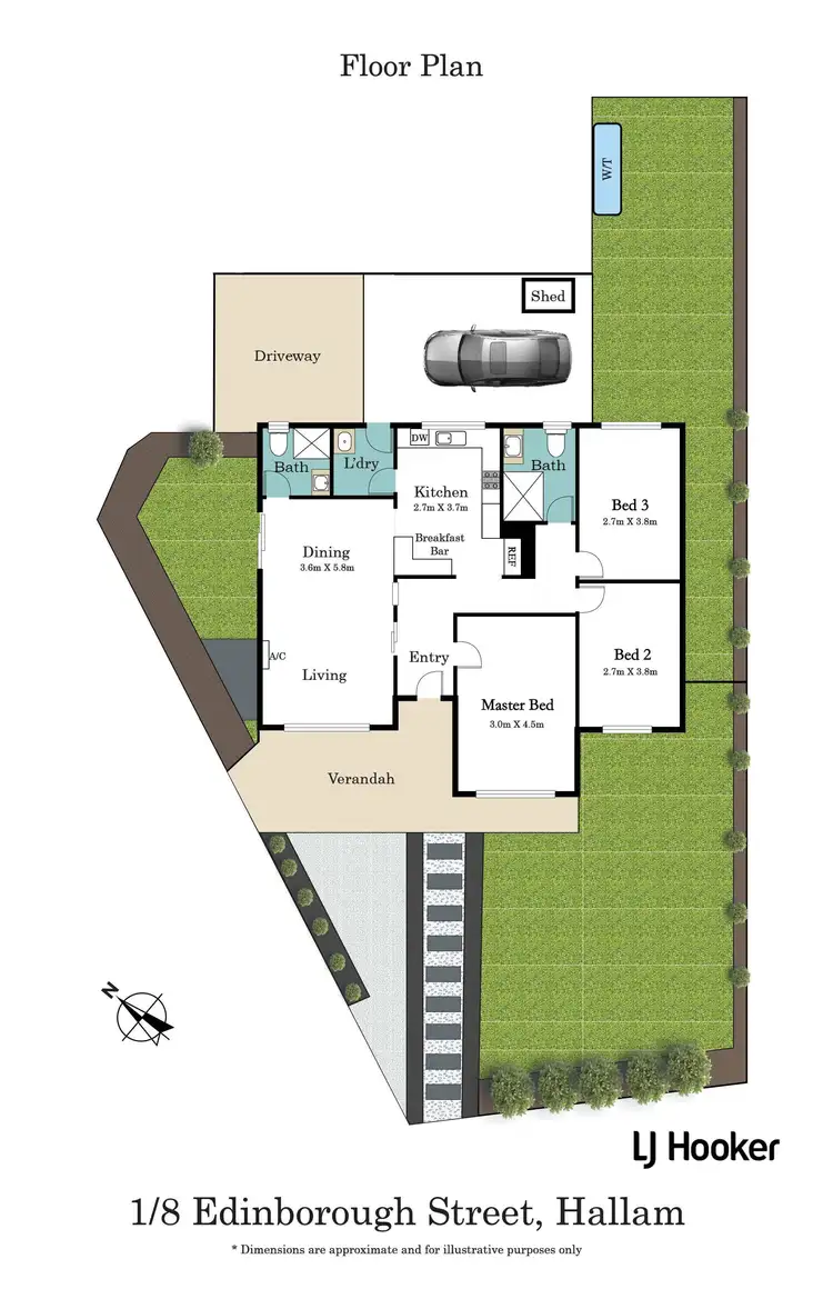 Floorplan of Homely house listing, 1/8 Edinborough Street, Hallam VIC 3803