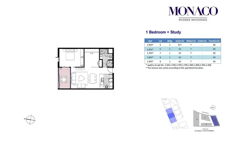 Floorplan of Homely apartment listing, 905/7 Gauthorpe Street, Rhodes NSW 2138