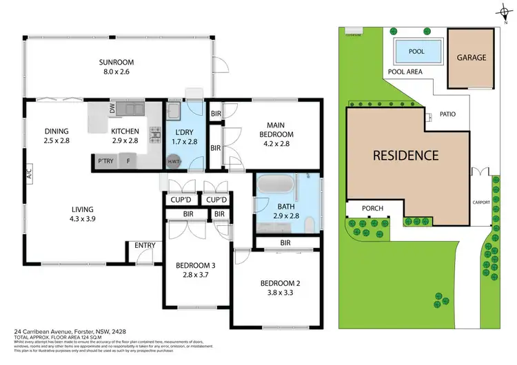 Floorplan of Homely house listing, 24 Carribean Avenue, Forster NSW 2428