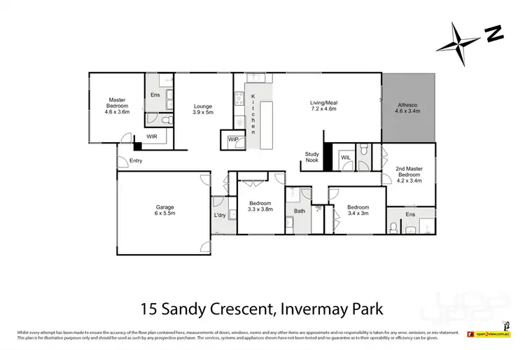 Floorplan of Homely house listing, 15 Sandy Crescent, Invermay Park VIC 3350