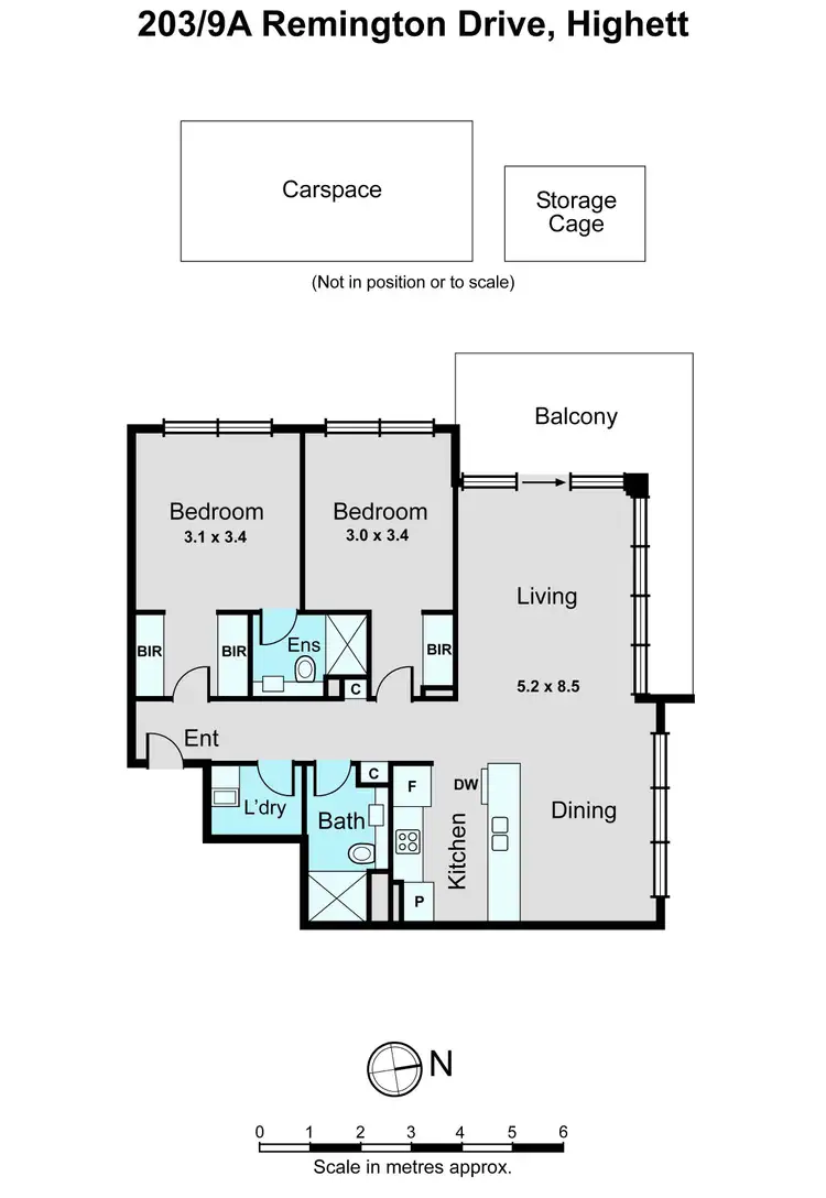 Floorplan of Homely apartment listing, 203/9A Remington Drive, Highett VIC 3190