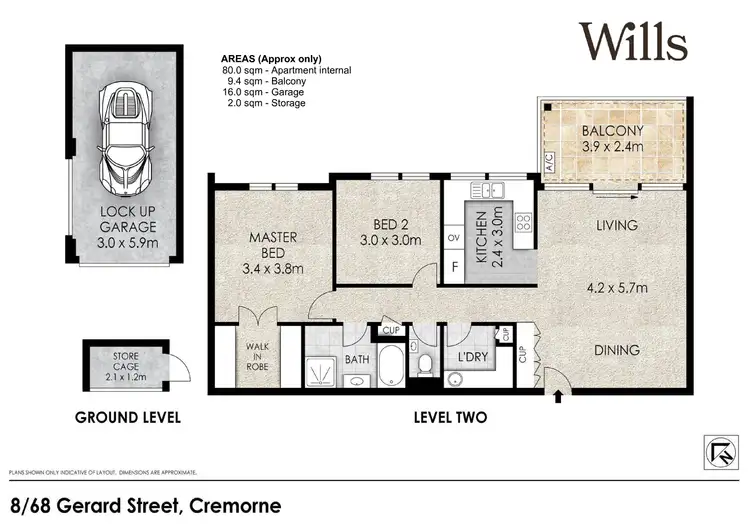 Floorplan of Homely apartment listing, 8/68 - 70 Gerard Street, Cremorne NSW 2090