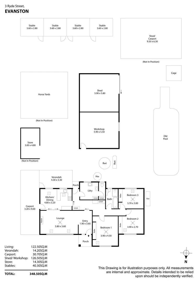 Floorplan of Homely house listing, 3 Ryde Street, Evanston SA 5116