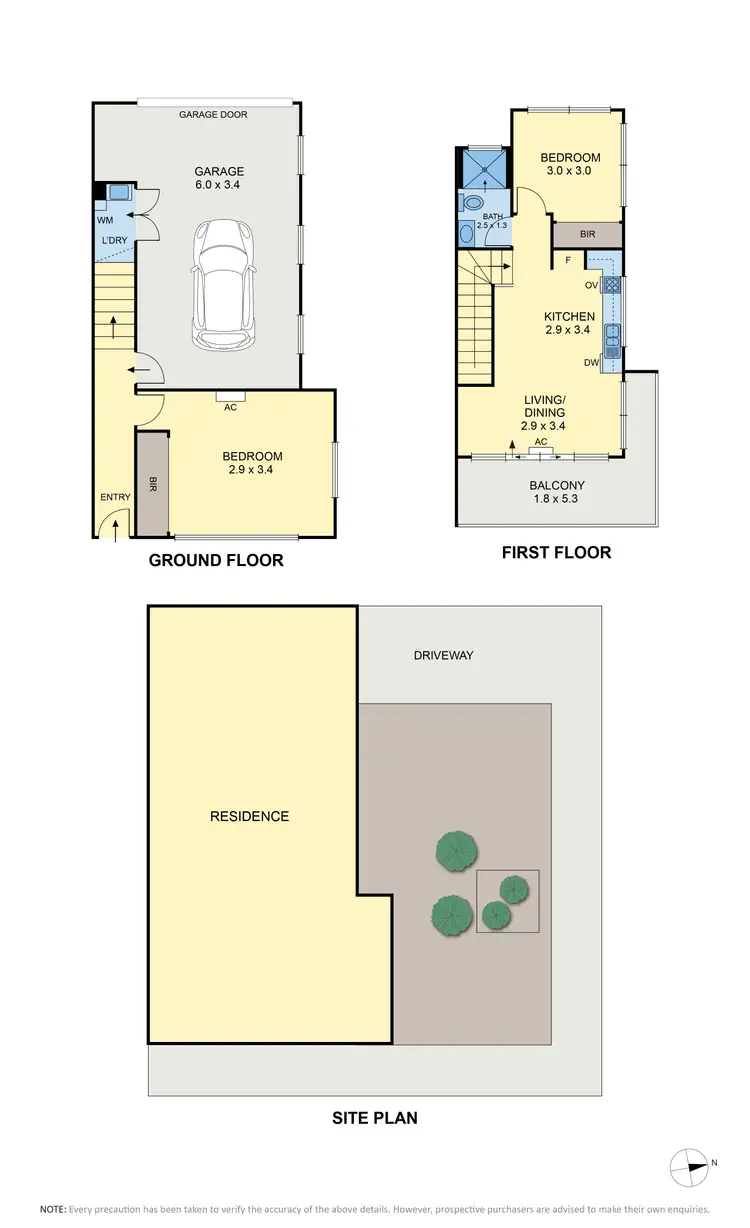 Floorplan of Homely townhouse listing, 1/59 Parer Road, Airport West VIC 3042