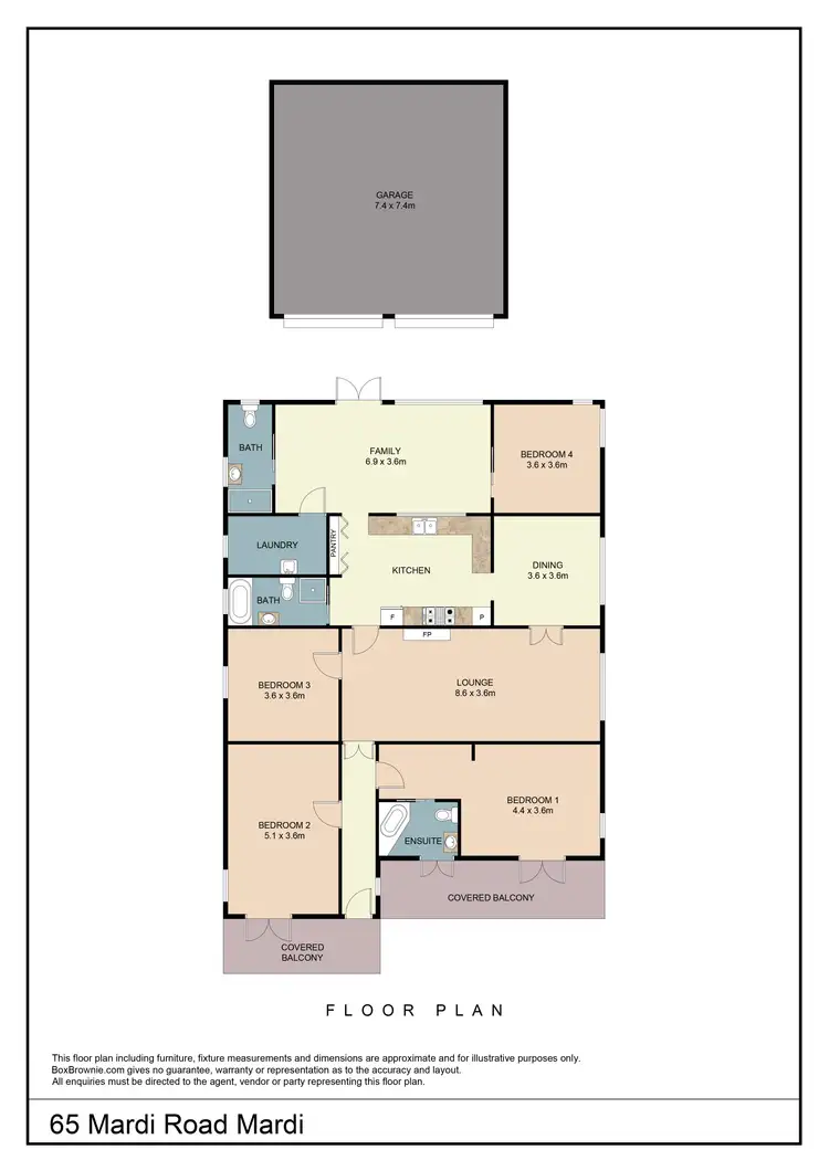 Floorplan of Homely rural property listing, 65 Mardi Road, Mardi NSW 2259