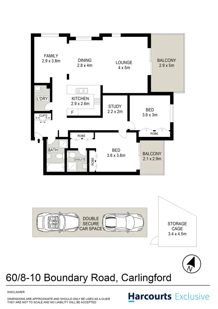 Floorplan of Homely apartment listing, 60/8-10 Boundary Road, Carlingford NSW 2118