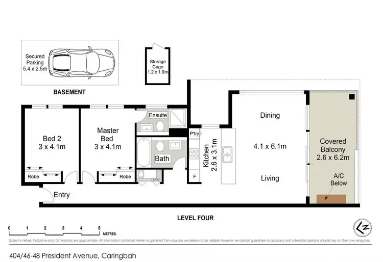 Floorplan of Homely unit listing, 404/46-48 President Avenue, Caringbah NSW 2229