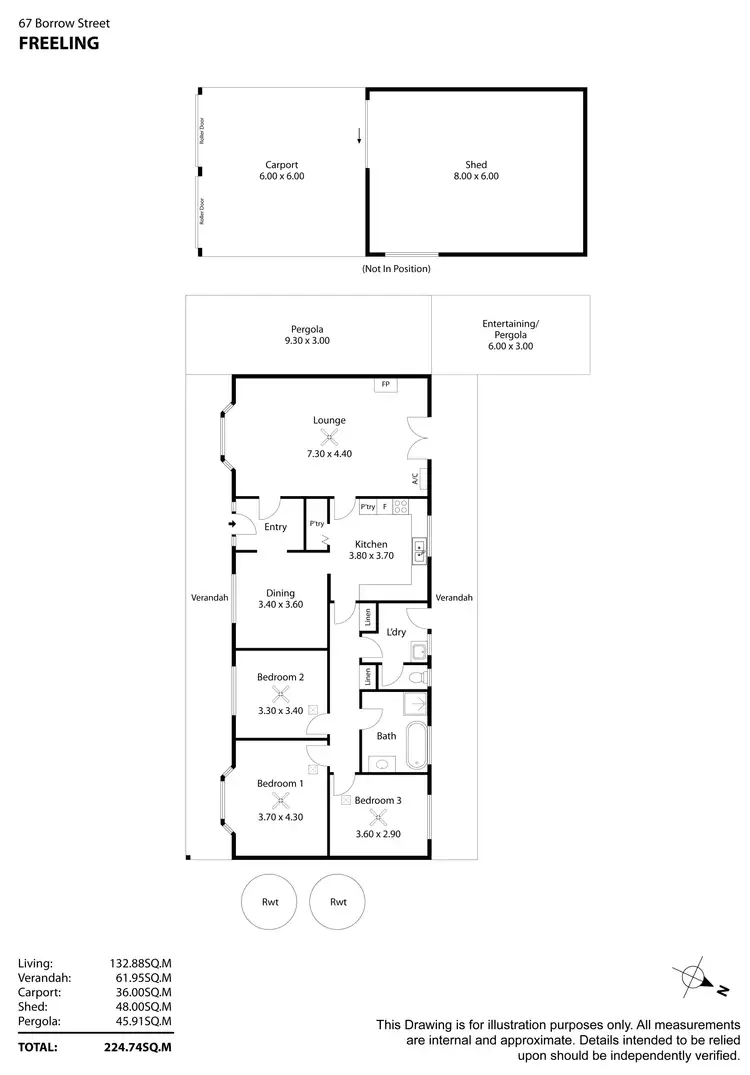Floorplan of Homely house listing, 67 Borrow Street, Freeling SA 5372
