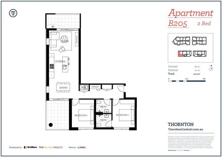 Floorplan of Homely unit listing, 205/101B Lord Sheffield Circuit, Penrith NSW 2750