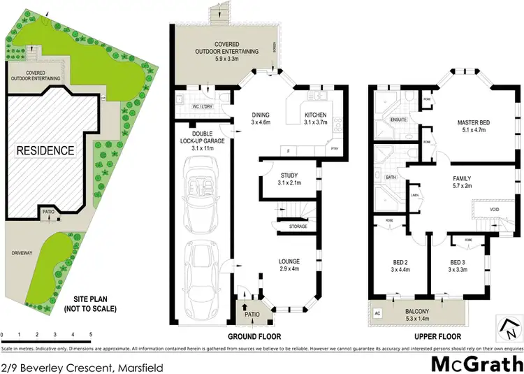 Floorplan of Homely semi-detached listing, 2/9 Beverley Crescent, Marsfield NSW 2122