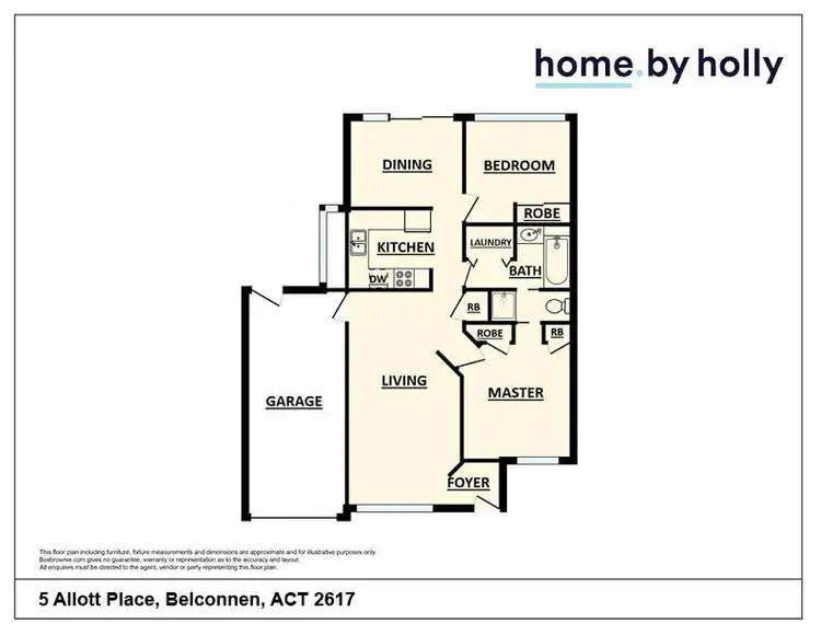 Floorplan of Homely townhouse listing, 5 Allott Place, Belconnen ACT 2617