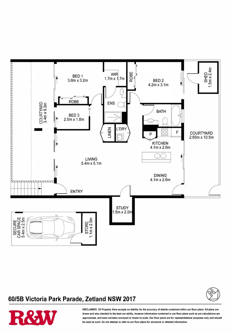 Floorplan of Homely apartment listing, 60/5B Victoria Park Parade, Zetland NSW 2017