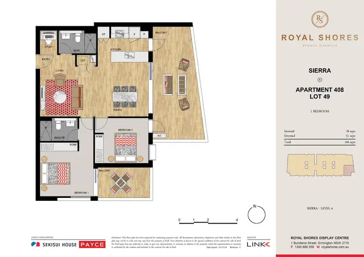 Floorplan of Homely apartment listing, 408/1 Allambie Street, Ermington NSW 2115