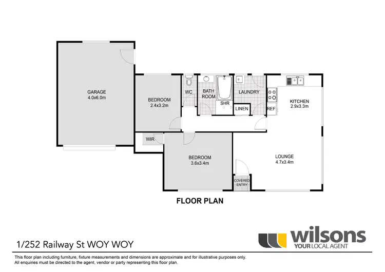 Floorplan of Homely villa listing, 1/252 Railway Street, Woy Woy NSW 2256