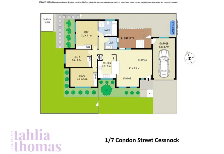 Floorplan of Homely semi-detached listing, 1/7 Condon Avenue, Cessnock NSW 2325