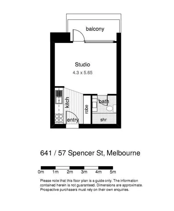 Floorplan of Homely apartment listing, 641/57 Spencer Street, Melbourne VIC 3000