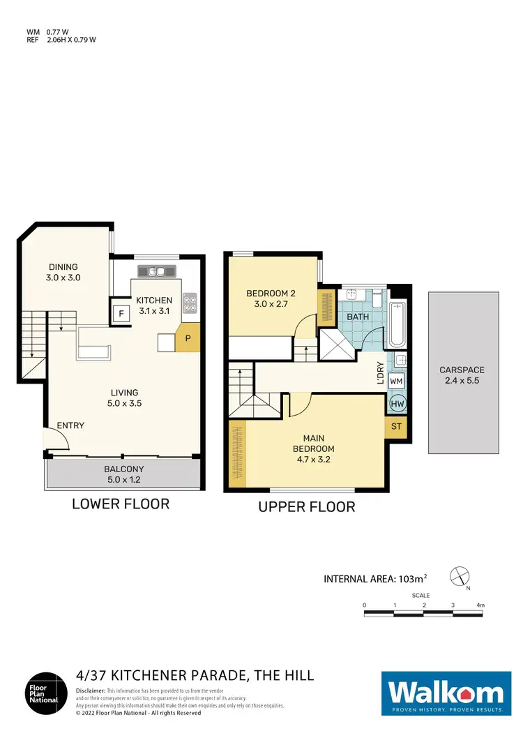 Floorplan of Homely unit listing, 4/37 Kitchener Parade, The Hill NSW 2300