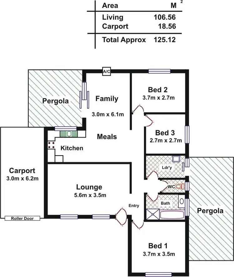 Floorplan of Homely house listing, 3 Leicester Grove, Andrews Farm SA 5114