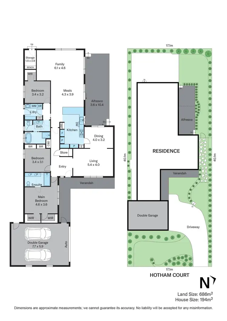 Floorplan of Homely house listing, 1 Hotham Court, Mont Albert VIC 3127