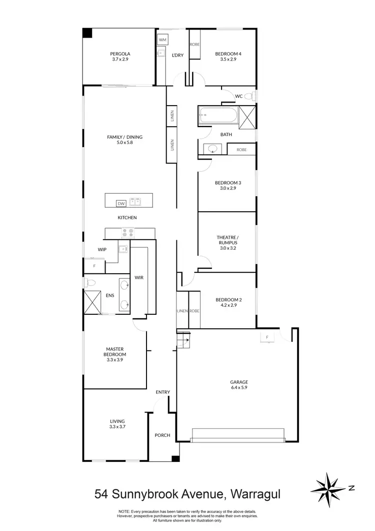 Floorplan of Homely house listing, 54 Sunnybrook Avenue, Warragul VIC 3820