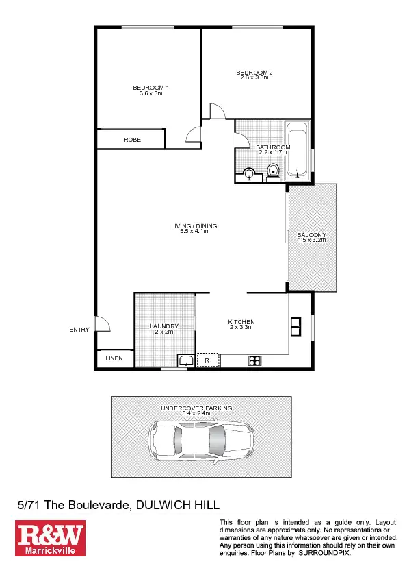 Floorplan of Homely apartment listing, 5/71-71A The Boulevarde, Dulwich Hill NSW 2203