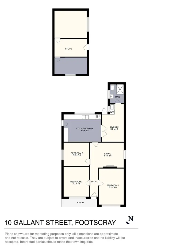 Floorplan of Homely house listing, 10 Gallant Street, Footscray VIC 3011
